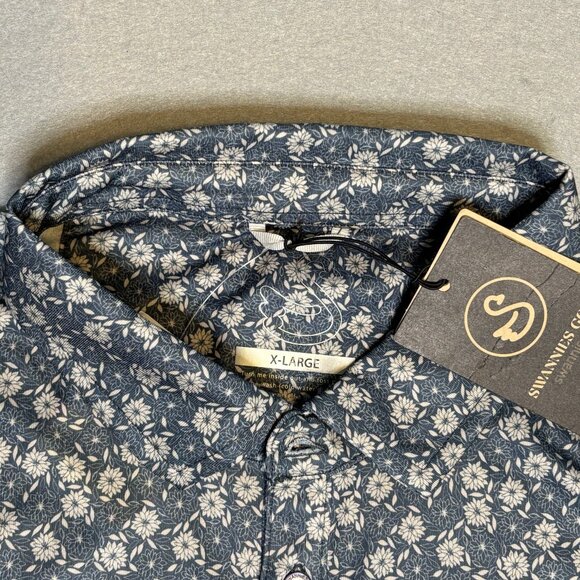 Swannies Men’s Golf Clark Polo Shirt Vintage Indigo Gray Size XL Lightweight NWT - Picture 7 of 9